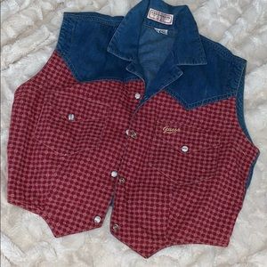 Guess western crop top